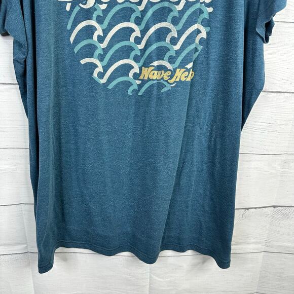 Life is Good Womens size XXL Short Sleeve T-Shirt Wave Surf Beach Blue - Picture 4 of 6